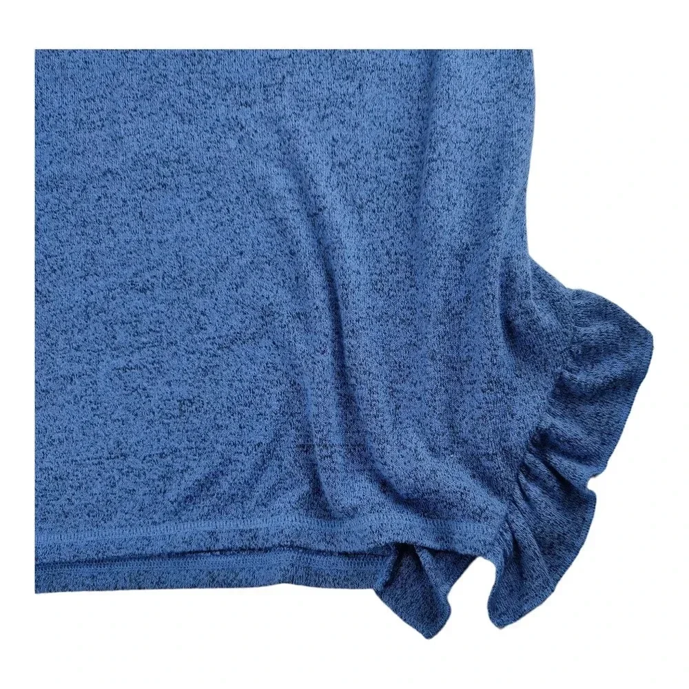 Lane Bryant Women's Size 14/16 Marled Blue 3/4 Sleeves Knit Top
